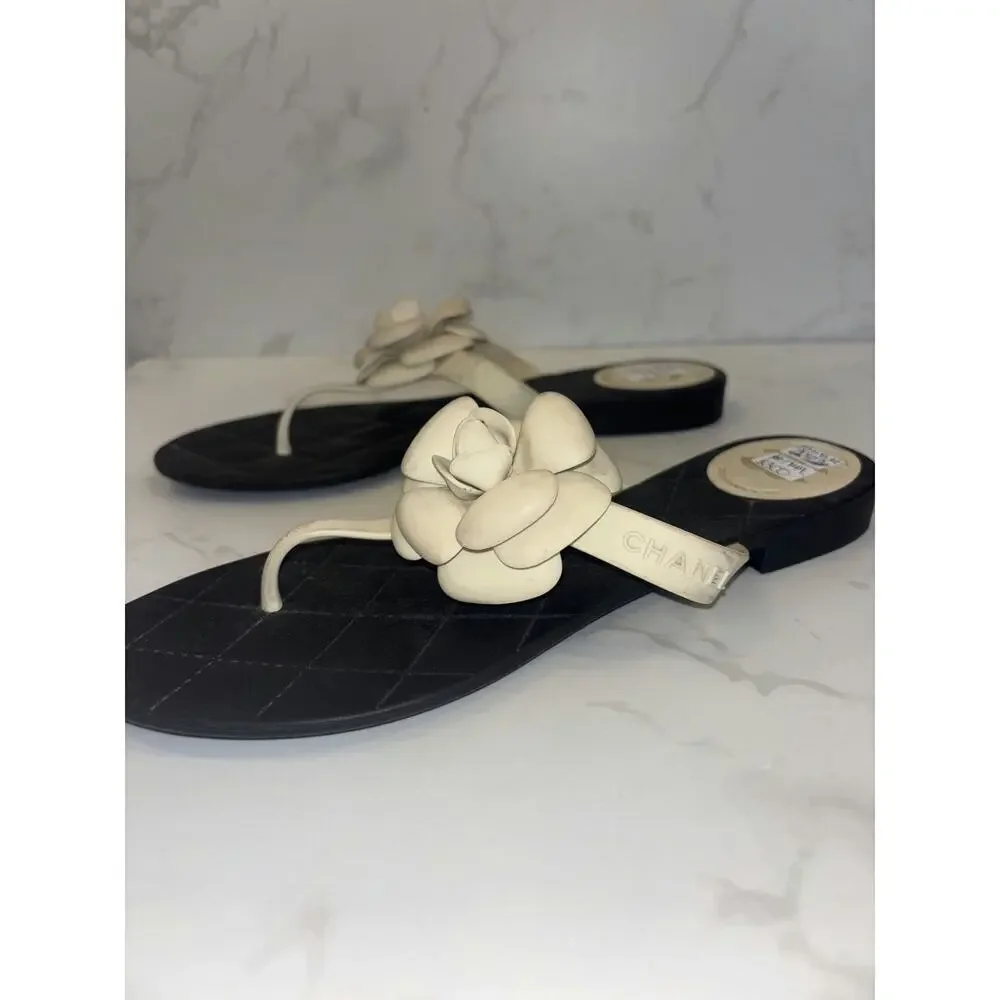 Chanel Camellia Sandals - Good Condition